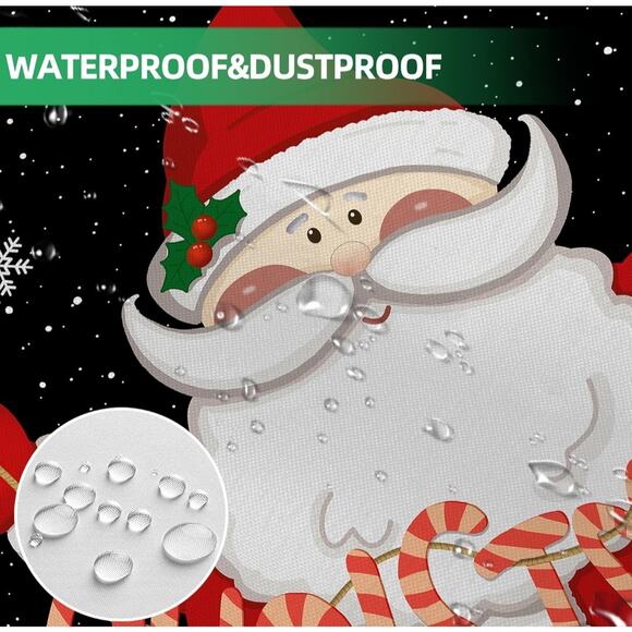 Christmas Santa Claus Shower Curtain – Waterproof & Festive Holiday Decor - Picture 2 of 5